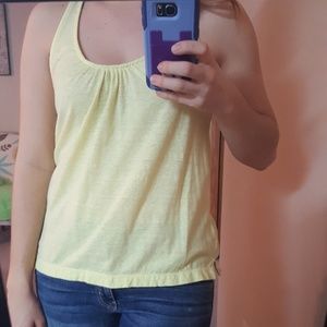 Yellow Racerback Tank Top